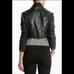 Vivienne Westwood Paneled cropped leather jacket